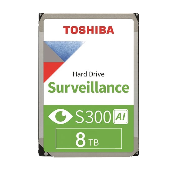 Toshiba S300 AI 8TB Yapay Zeka Destekli Güvenlik Diski (MG10ADA800E-V) - 3.5" SATA3, 7200RPM, 512MB, 7/24 Kayıt