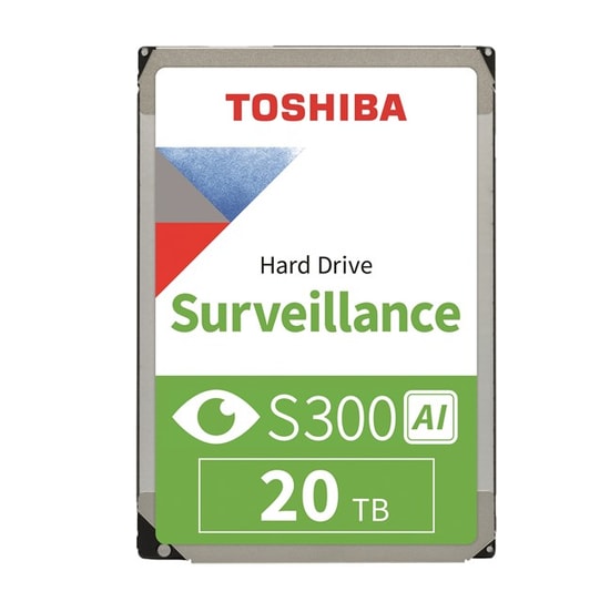 Toshiba S300 AI 20TB Güvenlik Diski (MG11ACA20TE-V) - 3.5" SATA3, 7200RPM, 512MB Cache, 7/24 Kayıt ve Video