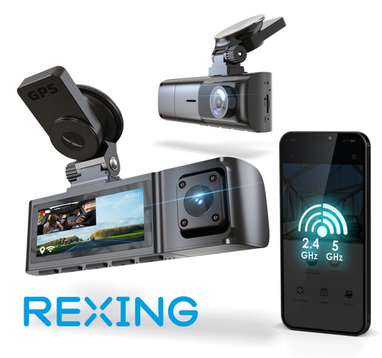 Rexing R316 4K GPS Wi-Fi Araç İçi Kamera + 64GB SD Kart - Dual Kanal, Gece Görüşü, Park Modu, ACC Bağlantı Kiti