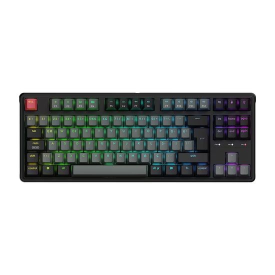 Keychron C3 Pro TKL Mekanik Oyuncu Klavyesi (C3PX-H3Z-TR) - 8K Polling Rate, Brown Switch, QMK/VIA, Türkçe Q