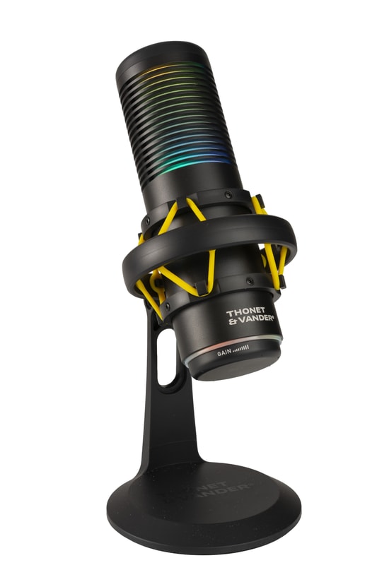 Thonet Vander VX320 RGB Yayıncı Mikrofonu (HK096-03666) - Dokunmatik Kontrol, Kondenser, USB-C Masaüstü Siyah