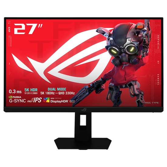 Asus ROG Strix XG27JCG 27" 5K 180Hz 0.3ms Fast IPS Oyuncu Monitörü - Dual Mode 330Hz, G-Sync, USB-C, Vesa, Pivot