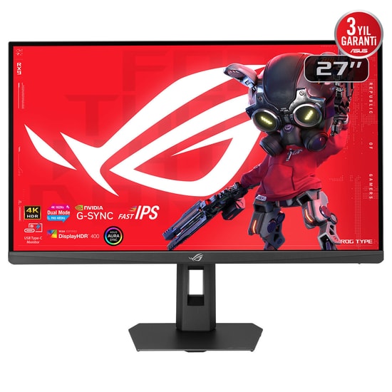 Asus ROG Strix XG27UCG 27" 1ms 4K 160Hz / FHD 320Hz Dual Mode Fast IPS Gaming Monitör - Pivot, HDR, USB-C PD15W