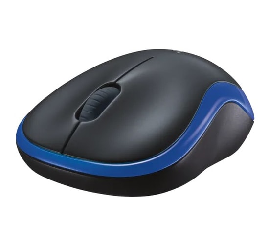 Logitech M185 Mavi Kablosuz Optik Mouse (910-002236) Nano Alıcı, Tak & Çalıştır, 2.4 GHz Bağlantı, Ergonomik Tasarım
