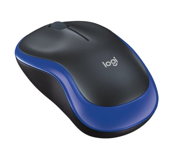Logitech M185 Mavi Kablosuz Optik Mouse (910-002236) Nano Alıcı, Tak & Çalıştır, 2.4 GHz Bağlantı, Ergonomik Tasarım