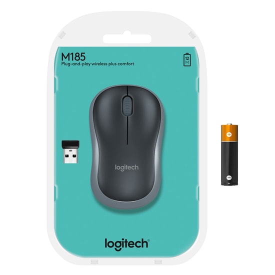 Logitech M185 Mavi Kablosuz Optik Mouse (910-002236) Nano Alıcı, Tak & Çalıştır, 2.4 GHz Bağlantı, Ergonomik Tasarım