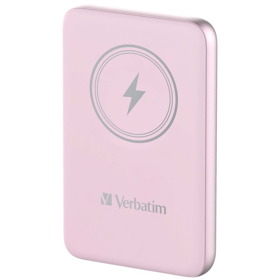 Verbatim 32248 Pembe 10000mAh MagSafe Powerbank - 15W Kablosuz Şarj, 20W PD Hızlı Şarj, Type-C, Lityum Polimer Pil
