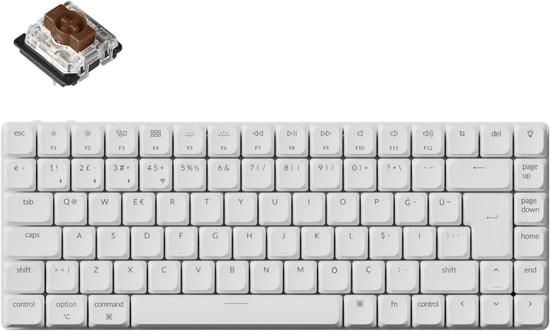 Keychron K3 Max %75 RGB Brown Switch Kablosuz Mekanik Gaming Klavye (K3M-Q3-TR) - QMK/VIA, Türkçe Q, Low Profile