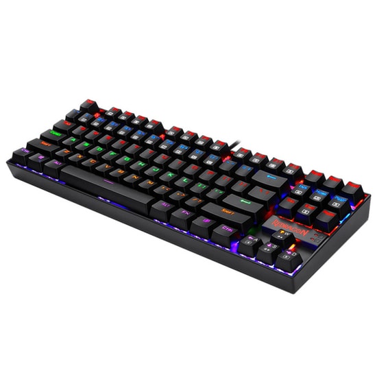 Redragon Kumara K552 RGB Red Switch Mekanik Oyuncu Klavyesi (K552-RGB-RED-SWITCH-TRQ) - Türkçe Q, Kablolu, USB, Siyah