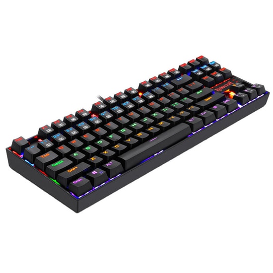 Redragon Kumara K552 RGB Red Switch Mekanik Oyuncu Klavyesi (K552-RGB-RED-SWITCH-TRQ) - Türkçe Q, Kablolu, USB, Siyah