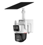 Dahua IPC-PTS2649C-3E3Z-4G-B20-3684/0 3+3MP PT Solar Kamera - 6x Hybrid Zoom, 50m WizColor, 4G, Sesli Alarm