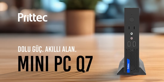 Prittec OX4 Q7-TH610L-I3-12100-8-256 Mini PC - Intel Core i3-12100, 8GB RAM, 256GB SSD, FreeDOS Bilgisayar