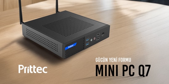 Prittec OX4 Q7-TH610L-I3-12100-8-256 Mini PC - Intel Core i3-12100, 8GB RAM, 256GB SSD, FreeDOS Bilgisayar