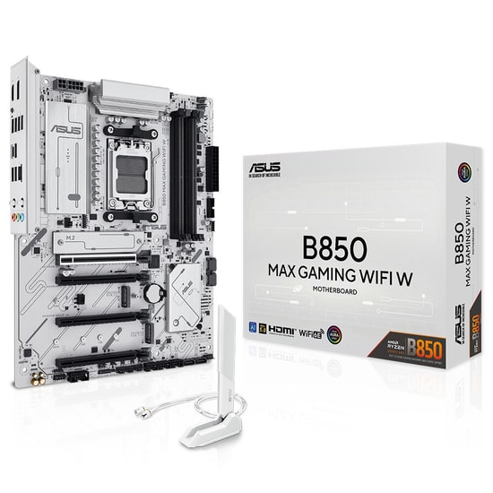ASUS B850 MAX GAMING WIFI AM5 DDR5 ATX Anakart - 8000MHz (OC), WiFi 6E, BT 5.3, 3xM.2, PCIe 5.0, 2.5G LAN, Aura RGB