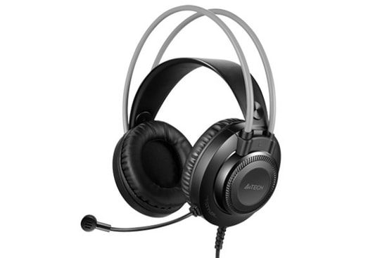 A4 Tech FH-200U-USB-GRI-SIYAH Mikrofonlu Kulaklık - 7.1 Surround, 50mm Sürücü, 2m Kablo, Kablolu Oyuncu Kulaklığı