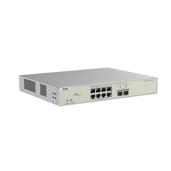 Ruijie Reyee RG-NBS3300-8MG2XS-P 8 Port Multi-Gigabit Switch - L2 Managed, 8x PoE+ Port, 2x 10G SFP+ Uplink