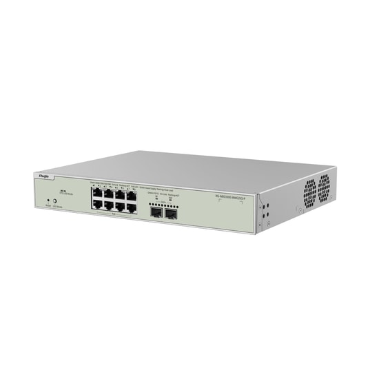 Ruijie Reyee RG-NBS3300-8MG2XS-P 8 Port Multi-Gigabit Switch - L2 Managed, 8x PoE+ Port, 2x 10G SFP+ Uplink