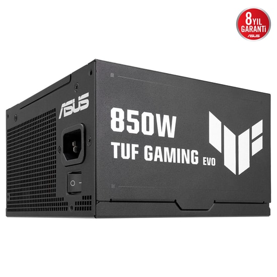 Asus TUF Gaming 850G 850W 80+ Gold Tam Modüler Güç Kaynağı - ATX 3.1, PCIe 5.1, 12V-2x6, 8 Yıl Garanti, EVO