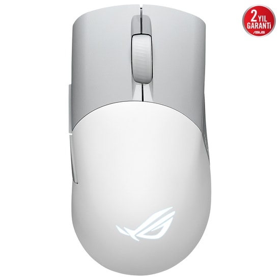 Asus ROG Keris Wireless AimPoint White Oyuncu Mouse - 36000 DPI, 2.4GHz Bluetooth, 650 IPS, Optik, Beyaz Oyuncu Mouse