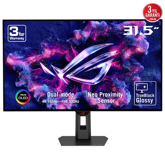 Asus ROG Strix OLED XG32UCWG 31.5" 165Hz 0.03ms 4K UHD Gaming Monitör - Dual Mode 330Hz FHD, WOLED, HDR400, USB-C