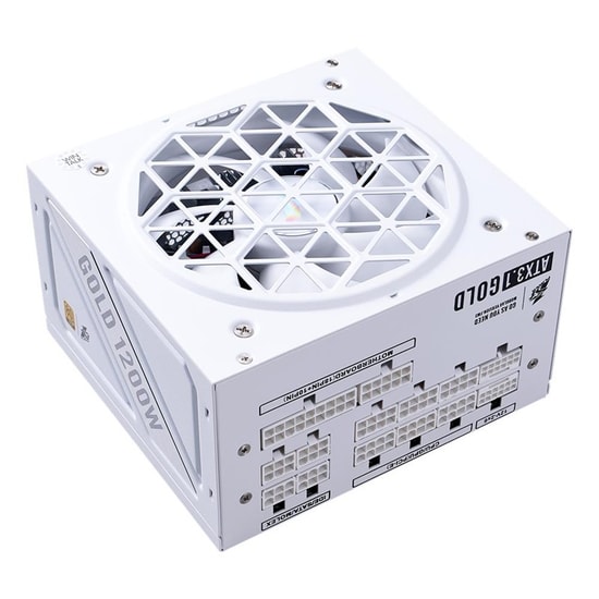 1ST Player NGDP-GLD-1200-WH-EU 1200W 80+ Gold ATX3.1 Full Modüler Güç Kaynağı - 10 Yıl Japon Kapasitör Beyaz