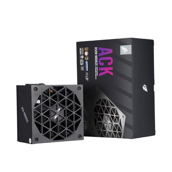 1ST Player ACK 850W 80+ Bronze Siyah Güç Kaynağı - ATX 3.1, 14cm Fan, Aktif PFC, 5 Yıl, ACK-BRZ-850-BK-EU