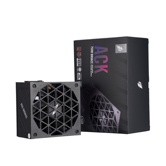 1ST Player ACK 750W 80+ Bronze Siyah Güç Kaynağı - ATX 3.1, 14cm Fan, Aktif PFC, 5 Yıl, ACK-BRZ-750-BK-EU