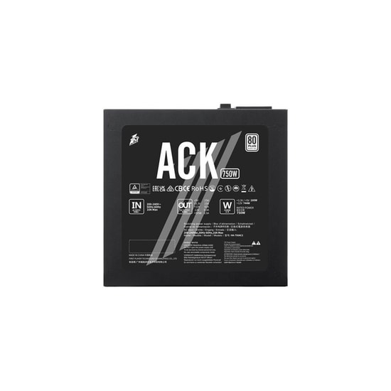 1ST Player ACK 750W 80+ Güç Kaynağı - Aktif PFC, 14cm Fan, 5 Yıl Garanti, Siyah, ACK-STD-750-BK-EU