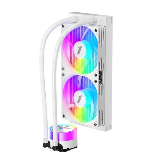 1st Player Thunderstorm TS1 240 WH Beyaz ARGB İşlemci Sıvı Soğutucu - 2x120mm Fan, 250W TDP, AM5/LGA1700 Uyumlu