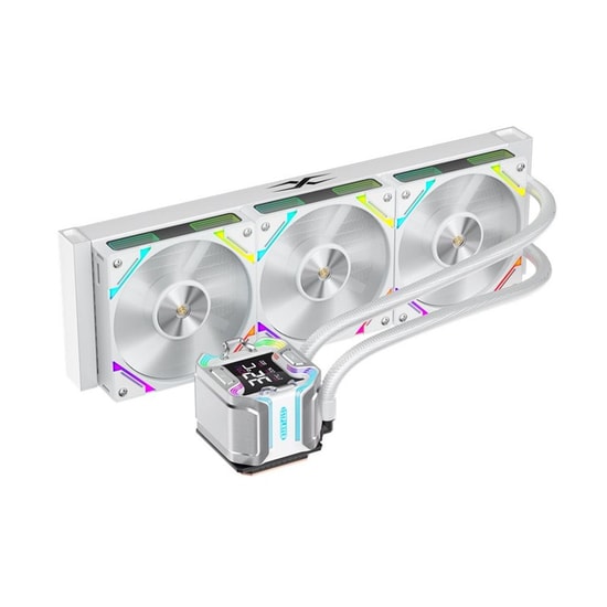 1st Player Starship E X-360E WH Beyaz ARGB Sıvı Soğutucu - 3x120mm Fan, Dijital Ekran, AM5/LGA1851 Uyumlu
