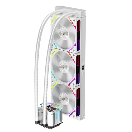 1st Player Starship E X-360E WH Beyaz ARGB Sıvı Soğutucu - 3x120mm Fan, Dijital Ekran, AM5/LGA1851 Uyumlu