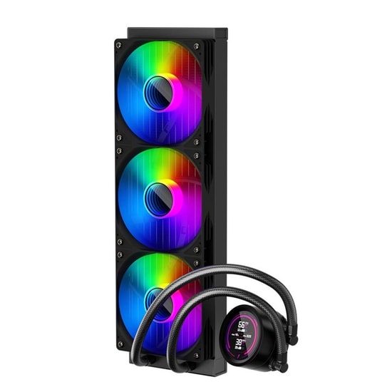 1st Player Thunderstorm TS4 360 BK Siyah ARGB Sıvı Soğutucu - 3x120mm Fan, LCD Ekranlı, AM5/LGA1700/1851 Uyumlu