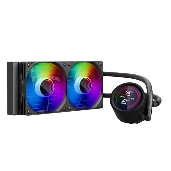 1st Player Thunderstorm TS4 240 BK Siyah ARGB Sıvı Soğutucu - 2x120mm Fan, LCD Ekranlı, AM5/LGA1700/1851 Uyumlu