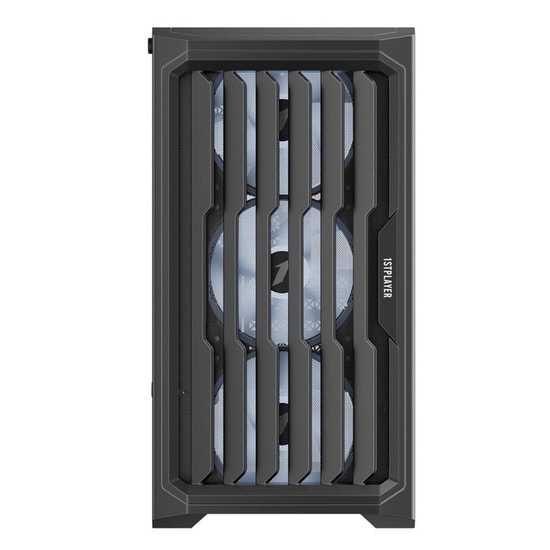 1st Player Bullet Hunter H2 400W Rainbow M-ATX Kasa (H2-BLK-4F-400W) - Temperli Cam, 4x12cm Fan, USB 3.0, Siyah