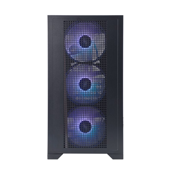 1st Player GO2 Siyah 550W Rainbow M-ATX Kasa (GO2-BLK-4F-550W) - Temperli Cam, 4x12cm Fan, USB 3.0, Micro-ATX