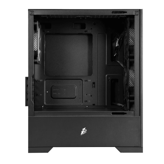 1st Player GO2 Siyah 550W Rainbow M-ATX Kasa (GO2-BLK-4F-550W) - Temperli Cam, 4x12cm Fan, USB 3.0, Micro-ATX