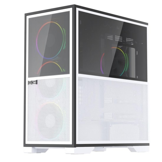 1st Player IF8 BTF Beyaz ARGB E-ATX Kasa (IF8-BTF-WHT-4F) - 4x12cm Ters Fan, Temperli Cam, Mesh, Type-C, USB 3.0
