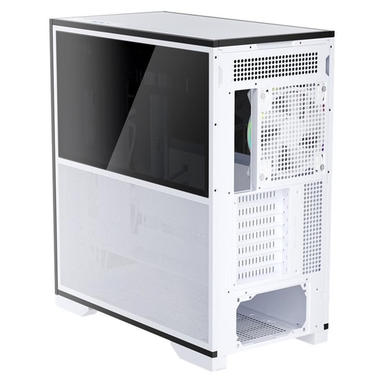 1st Player IF8 BTF Beyaz ARGB E-ATX Kasa (IF8-BTF-WHT-4F) - 4x12cm Ters Fan, Temperli Cam, Mesh, Type-C, USB 3.0