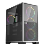 1st Player IF8 BTF Siyah ARGB E-ATX Kasa (IF8-BTF-BLK-4F) - 4x12cm Ters Fan, Temperli Cam, Mesh, Type-C, USB 3.0