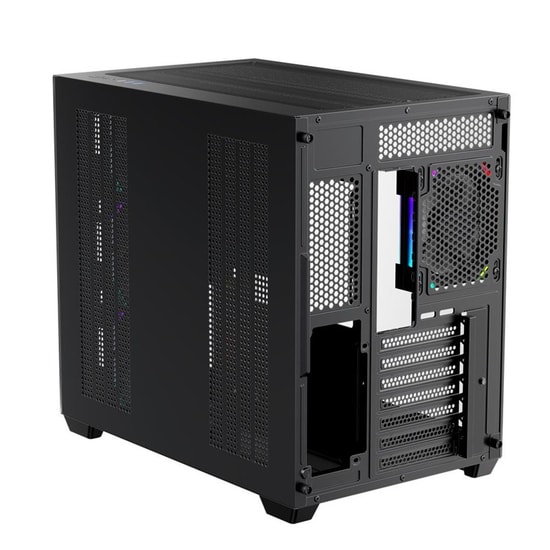 1st Player BV7 Siyah 750W 80+ Bronze ATX Kasa (BV7-BLK-4F-B750W) - Panoramik Cam, 4x12cm ARGB Fan, USB 3.0