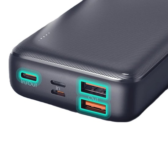 Aukey PB-N74S 20000mAh Siyah Powerbank - 22.5W Hızlı Şarj, PD 3.0, QC 3.0, Micro-USB ve Type-C Giriş/Çıkış Özelliği