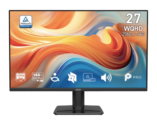 MSI PRO MP275Q E14 27" 144Hz 1ms WQHD IPS Monitör - 2560x1440, 16:9 Flat, FreeSync, Anti-Glare, HDMI, DisplayPort