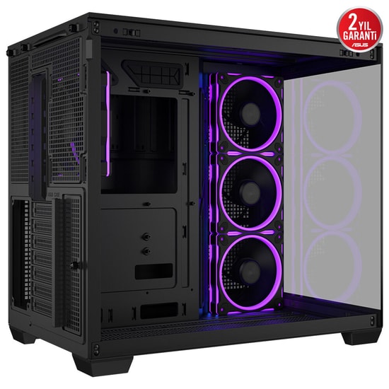 Asus A32 PLUS Siyah ATX Oyuncu Kasası - 360mm Radyatör, 420mm GPU, 4x ARGB Fan, USB 3.2 Type-C, Temperli Cam Panoramik