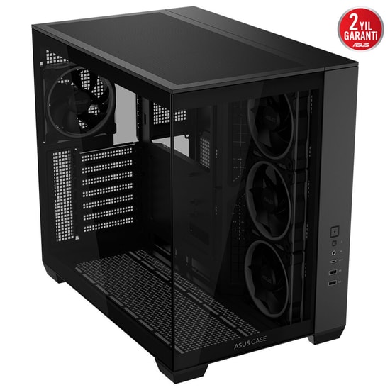 Asus A32 PLUS Siyah ATX Oyuncu Kasası - 360mm Radyatör, 420mm GPU, 4x ARGB Fan, USB 3.2 Type-C, Temperli Cam Panoramik