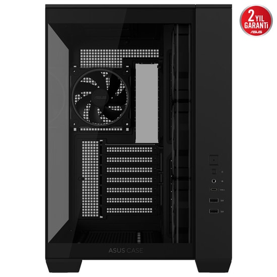 Asus A32 PLUS Siyah ATX Oyuncu Kasası - 360mm Radyatör, 420mm GPU, 4x ARGB Fan, USB 3.2 Type-C, Temperli Cam Panoramik