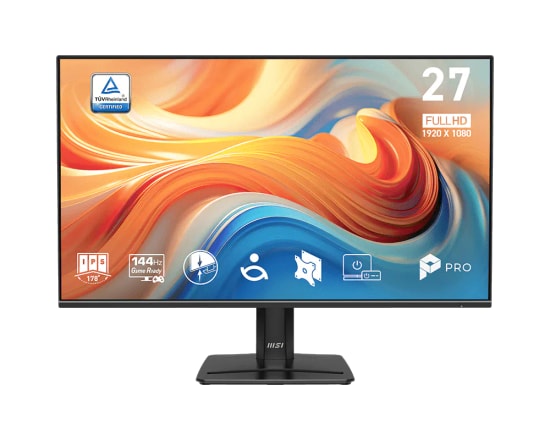 MSI PRO MP271 E14A 27" 144Hz 1ms Full HD IPS Siyah Monitör - 1920x1080, FreeSync, HDMI, Hoparlör, VESA