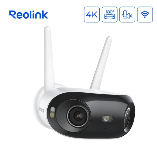 Reolink Elite 8MP 2.8mm Wi-Fi Güvenlik Kamerası (ELITE-2.8MM-8MP-30METRE-WIFI) - 180 Panoramik, 30m Gece Görüşü