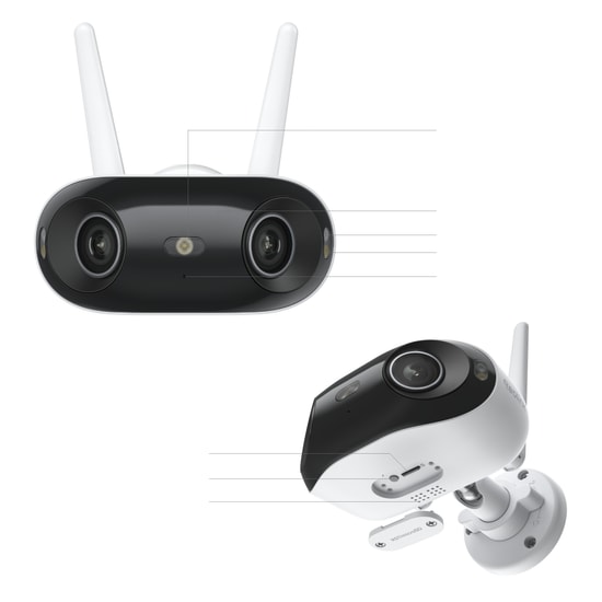 Reolink Elite 8MP 2.8mm Wi-Fi Güvenlik Kamerası (ELITE-2.8MM-8MP-30METRE-WIFI) - 180 Panoramik, 30m Gece Görüşü
