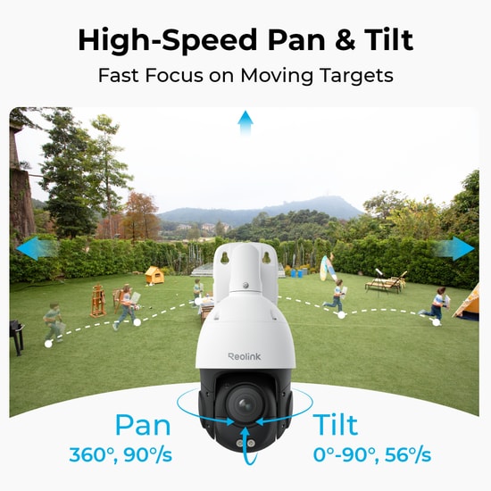 Reolink P840 8MP 2.7-13.5mm Lens Speed Dome Güvenlik Kamerası - 5X Optik Zoom, 60m Gece Görüş, Çift Yönlü Ses, IP66