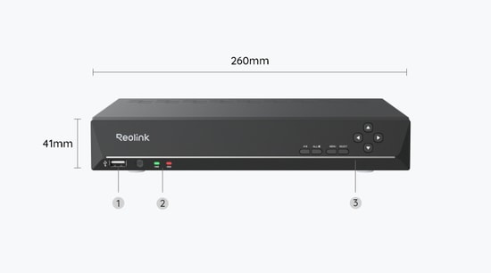 Reolink RLN8-410-NHD-RP-PN8 8 Kanal NVR Kayıt Cihazı - 16MP Çözünürlük, 2x16TB HDD Desteği, IP Kayıt Sistemi